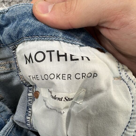 Mother Jeans Womens Size 24 Blue The Insider Crop Denim Stretch - Picture 11 of 14